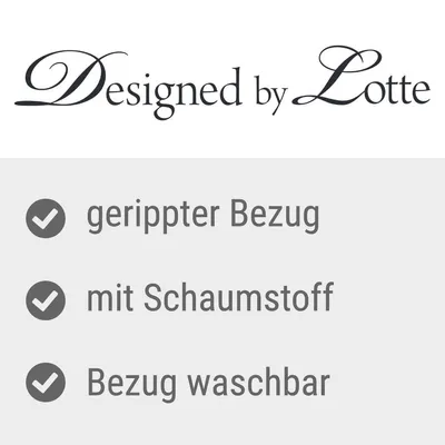 Designed by Lotte. Gerippter Bezug, mit Schaumstoff, Bezug waschbar.