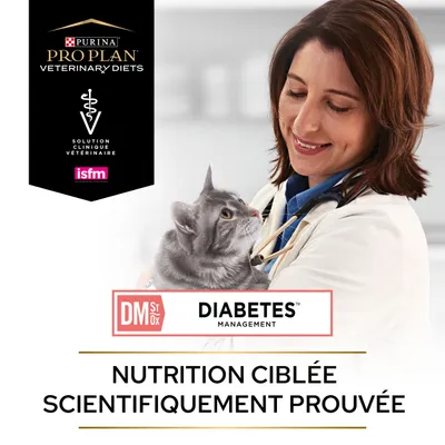 Purina Pro Plan Veterinary Diets, Solution clinique vétérinaire, ISFM, DM St/Ox Diabetes Management, Nutrition ciblée scientifiquement prouvée