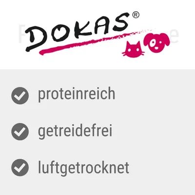 DOKAS. proteinreich, getreidefrei, luftgetrocknet (текст на немецком языке)