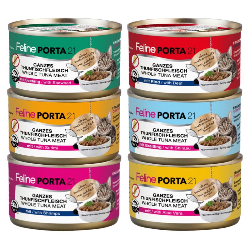 Feline Porta 21 6 x 90 g en sobres para gatos - Pack de prueba