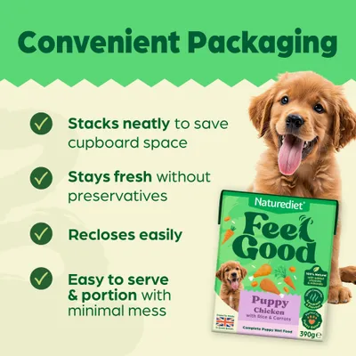 Naturediet Feel Good Puppy - Chicken - 18 x 390g Naturediet Feel Good Puppy - Chicken - 18 x 390g