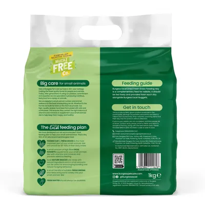 Burgess Excel Dried Fresh Grass Timothy Feeding Hay - 1kg Burgess Excel Dried Fresh Grass Timothy Feeding Hay - 1kg