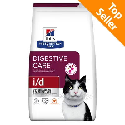 Hill's Prescription Diet Digestive Care i/d per gatti, raccomandato dai veterinari, con simbolo ActivBiome+, Top Seller in alto a destra.