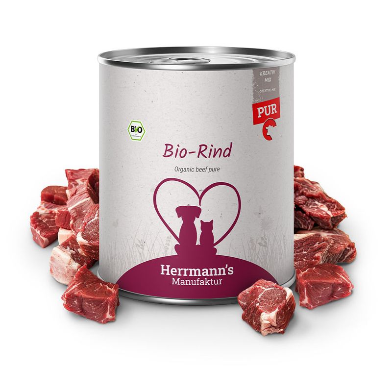 Sparpaket Herrmann's Reinfleisch / Bio-Reinfleisch 12 x 800 g