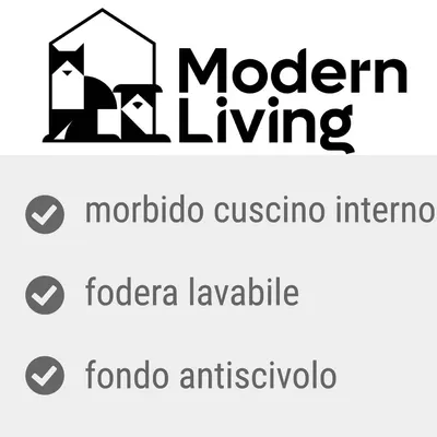 Modern Living, morbido cuscino interno, fodera lavabile, fondo antiscivolo