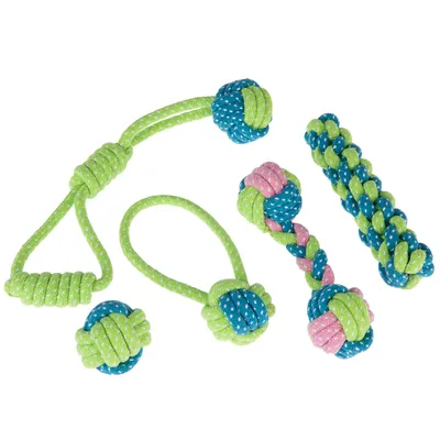 Hundespielzeug mit Tau Limoen Set