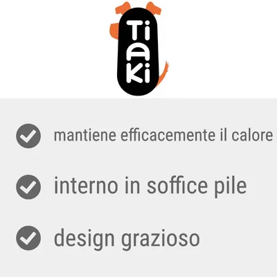 Tiaki. Mantiene efficacemente il calore, interno in soffice pile, design grazioso.