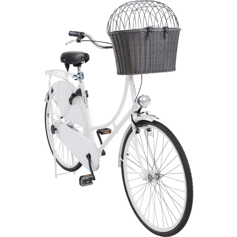 Panier avant pour vélo en osier Trixie pour chien
