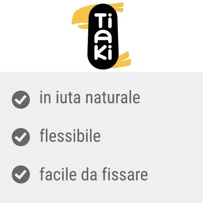 Tiaki. in iuta naturale, flessibile, facile da fissare