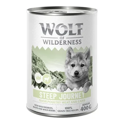 Wolf of Wilderness Steep Journey Junior, fresh poultry and lamb, with berries, roots and herbs, 100% grain-free recipe, 400g.