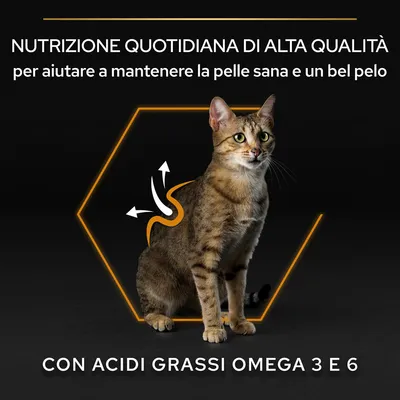 Nutrizione quotidiana di alta qualità per aiutare a mantenere la pelle sana e un bel pelo. Con acidi grassi omega 3 e 6.