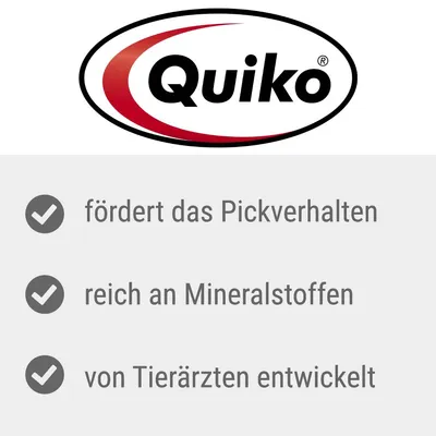 Quiko. Fördert das Pickverhalten, reich an Mineralstoffen, von Tierärzten entwickelt.