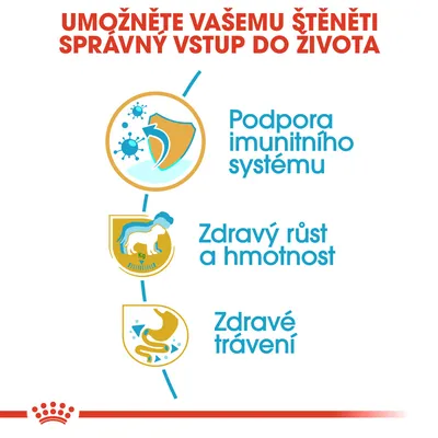 Podpora imunitního systému, zdravý růst a hmotnost, zdravé trávení. Umožněte vašemu štěněti správný vstup do života.