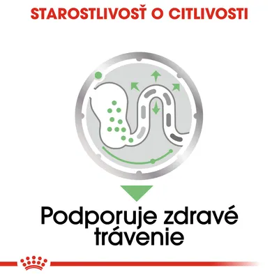 Starostlivosť o citlivosť. Podporuje zdravé trávenie.
