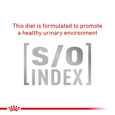 This diet is formulated to promote a healthy urinary environment. S/O Index.