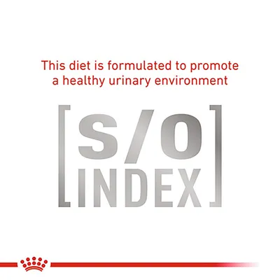 Text reads: This diet is formulated to promote a healthy urinary environment. S/O Index.