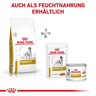Royal Canin Urinary S/O Trocken- und Feuchtnahrung. Hinweis: Auch als Feuchtnahrung erhältlich.