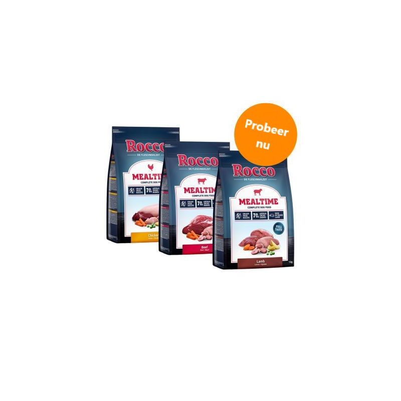 3 x 1 kg Rocco Mealtime - gemengd Probeerpakket