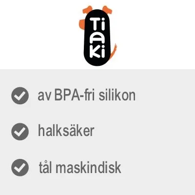 Tiaki. av BPA-fri silikon, halksäker, tål maskindisk