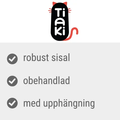 Tiaki. robust sisal, obehandlad, med upphängning
