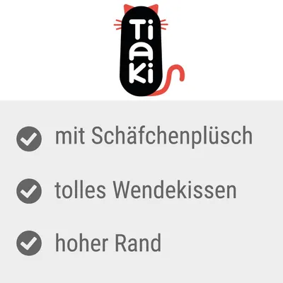 Tiaki. Mit Schäfchenplüsch, tolles Wendekissen, hoher Rand.