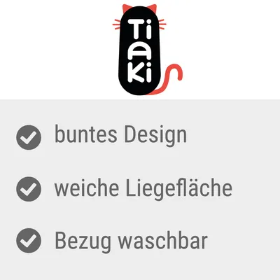 Tiaki. Színes design, puha fekvőfelület, mosható huzat.