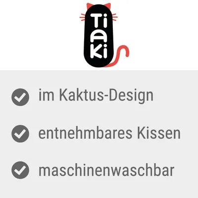 Tiaki. Im Kaktus-Design, entnehmbares Kissen, maschinenwaschbar.