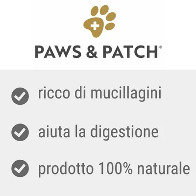 PAWS & PATCH, ricco di mucillagini, aiuta la digestione, prodotto 100% naturale