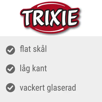 TRIXIE. flat skål, låg kant, vackert glaserad