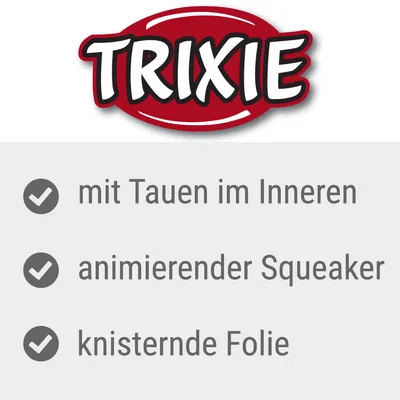Trixie. Met touwen aan de binnenkant, stimulerende squeaker, knisperende folie.