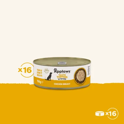 Applaws Taste Toppers in Broth 16 x 156g - Chicken Applaws Taste Toppers in Broth 16 x 156g - Chicken