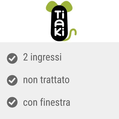 Tiaki. 2 ingressi, non trattato, con finestra.