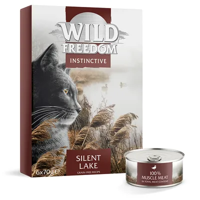 Wild Freedom Instinctive Silent Lake, беззърнева рецепта, 6x70g. Консерва: 100% мускулно месо от общото месо.