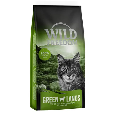 Wild Freedom Green Lands Katzenfutter, 100% getreidefreie Rezeptur, frisches Geflügelfleisch mit Lamm, 6,5 kg Packung.