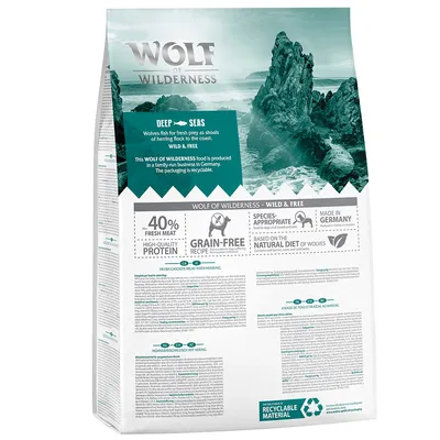 Wolf of Wilderness Wild & Free, 40 % fresh meat, high-quality protein, grain-free recipe, species-appropriate, made in Germany, based on the natural diet of wolves, recyclable material
