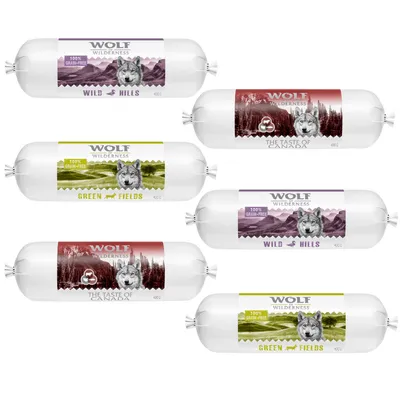Wolf Wilderness Nassfutter, Sorten: Wild Hills, Green Fields, Taste of Canada. 100% getreidefrei, 400g Packungen.