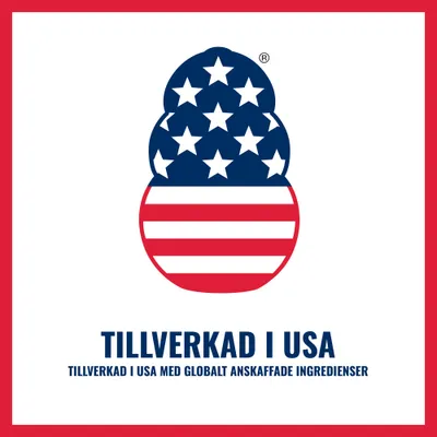 Tillverkad i USA med ingredienser från hela världen. Tillverkad i USA med ingredienser från hela världen.