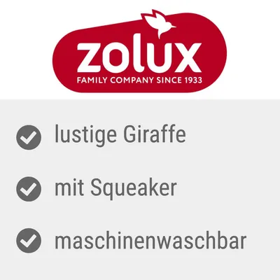 Zolux. Lustige Giraffe, mit Squeaker, maschinenwaschbar.