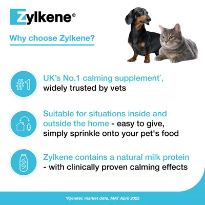 Zylkene Calming Supplement for Cats or Small Dogs <10kg - 20 Capsules