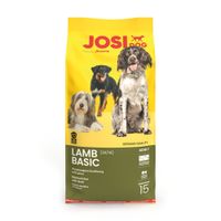 Josidog Lamb Basic Adult, alimentazione equilibrata con agnello, German Quality, 15kg. Rapporto proteine-grassi 22/14. Per cani adulti.