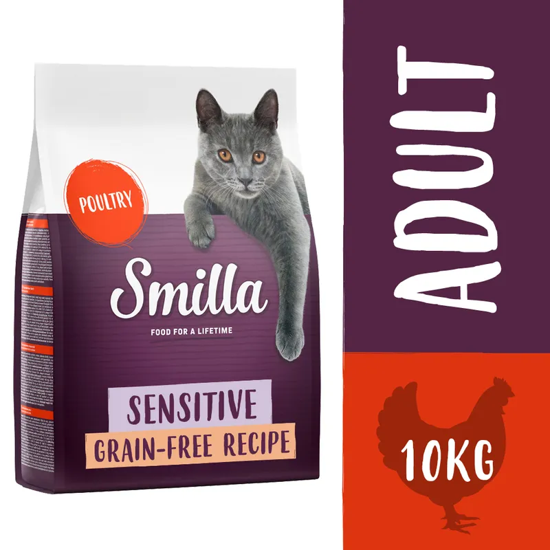 Smilla 2 x 10 kg pienso para gatos - Pack Ahorro - Sensitive sin cereales con ave