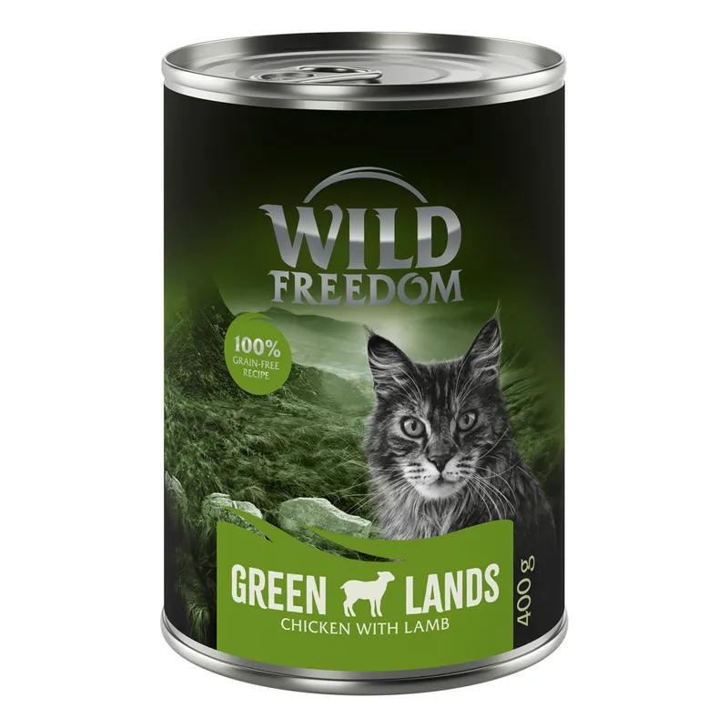 Wild Freedom Adult 24 x 400 g en latas - Pack Ahorro - Green Lands - Cordero y pollo