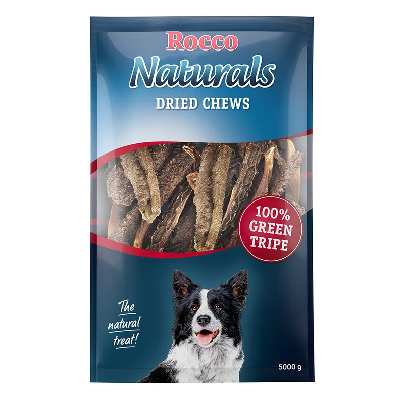Rocco Naturals snacks de panza verde de buey para perros - 5000 g - Pack Ahorro