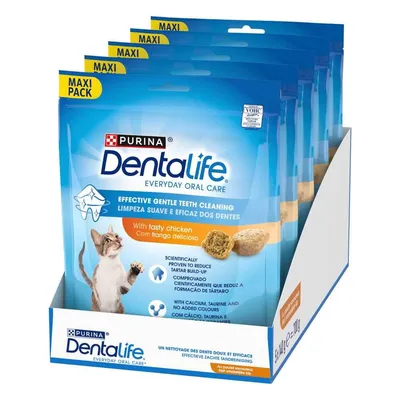 PURINA Dentalife Cat Dental Snacks - Chicken - Saver Pack: 3 x 140g