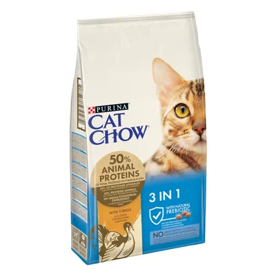PURINA Cat Chow Special Care 3 в 1 с пуешко - 15 кг