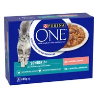 PURINA ONE Senior 7+ - Multibuy: Salmon & Ocean Fish (24 x 85g)