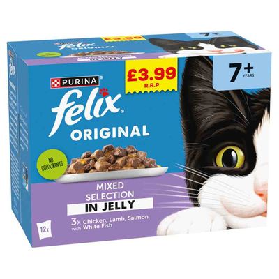 Felix Senior Original Pouches Saver Pack: Mixed Selection (24 x 85g)