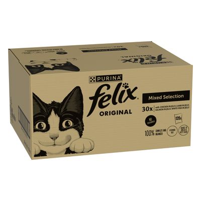 Felix Original Pouches 120 x 85g Mixed Selection in Jelly