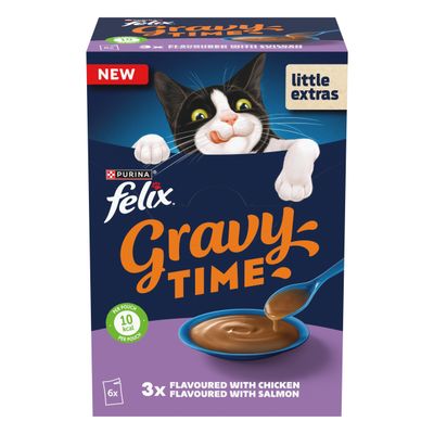 Felix Gravy Time 6 x 40g Saver Pack: Chicken & Salmon (12 x 40g)