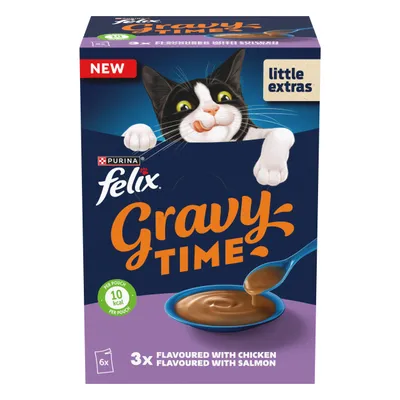 Felix Gravy Time 6 x 40g - Chicken & Salmon (6 x 40g) Felix Gravy Time 6 x 40g - Chicken & Salmon (6 x 40g)